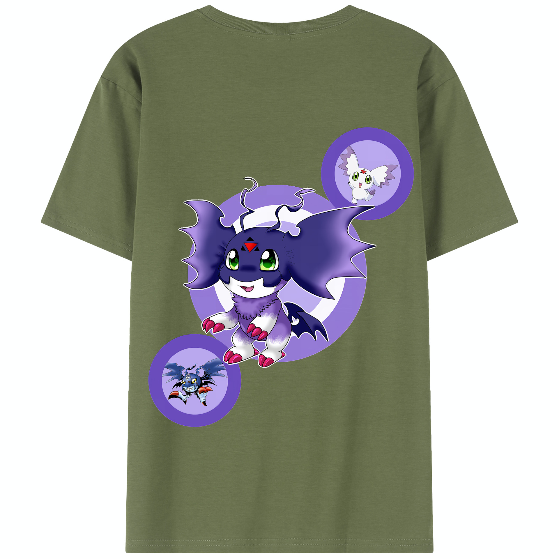 （画像用） Digimon デジタルモンスター/デジモン 綿100％半袖Tシャツ（背面プリント）